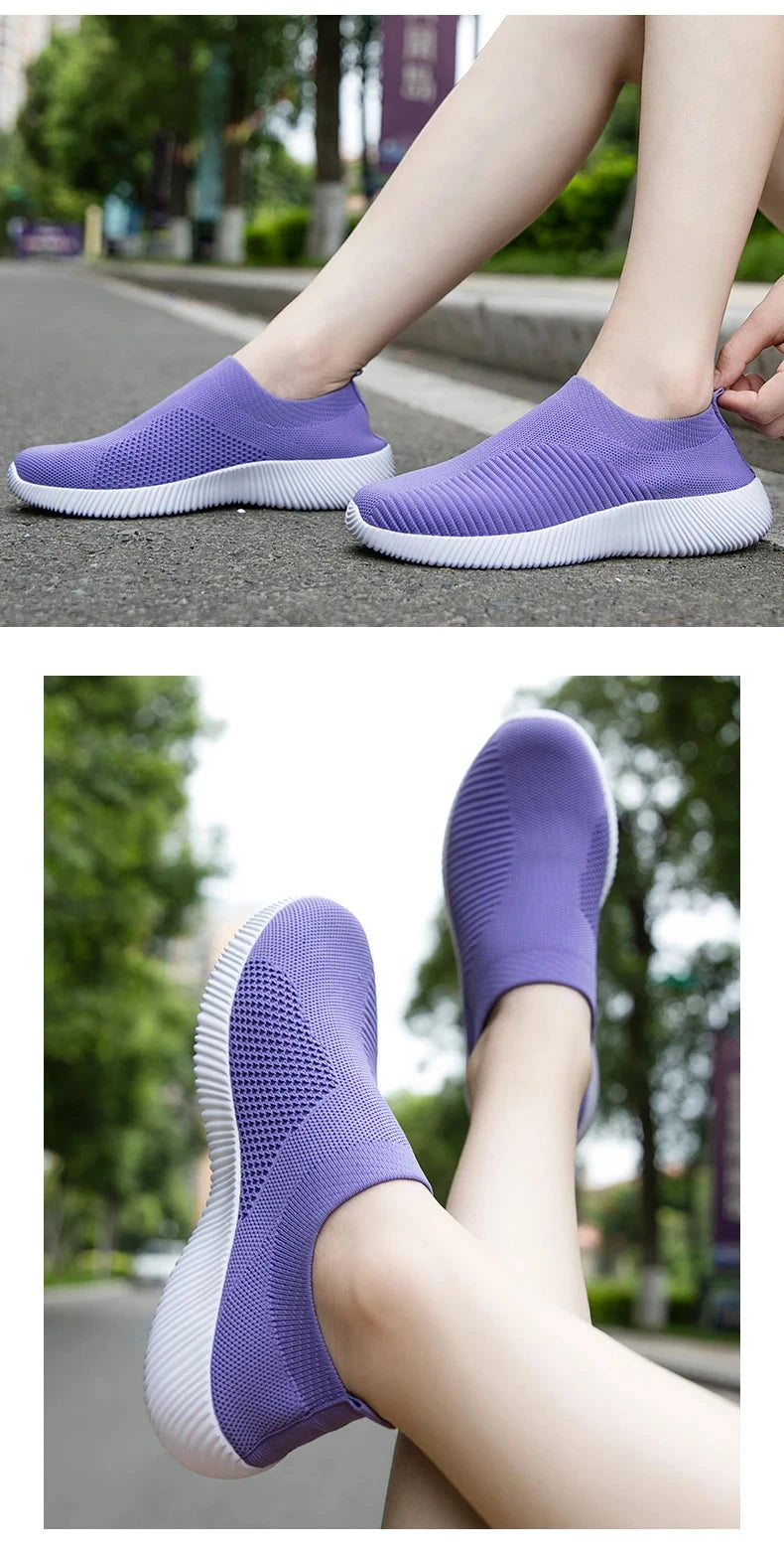 Women Vulcanized Shoes High Quality Women Sneakers Slip On GlowCart