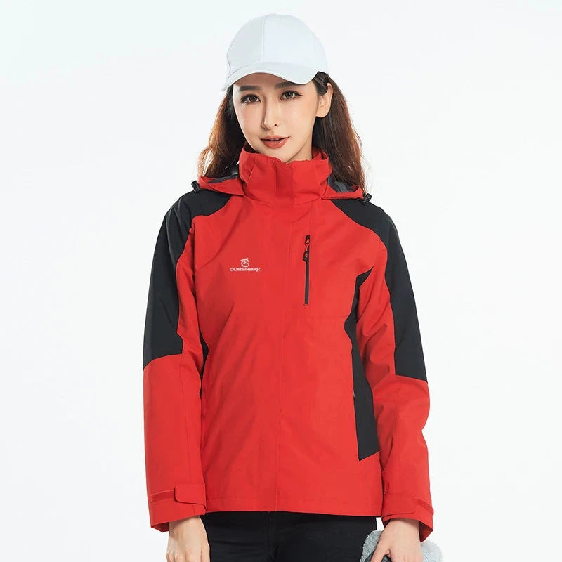 Queshark 3 in 1 Set Women Removable Fleece Jacket Waterproof GlowCart