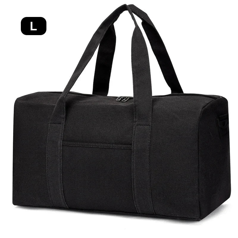 Men Folding Travel Bag Large Capacity Canvas Unisex Luggage GlowCart