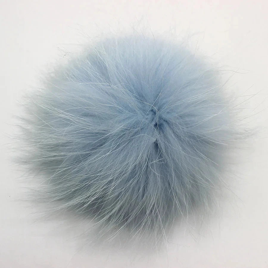 5pcs/Lot Natural Real Fur Pompoms For Knit Hats Caps GlowCart