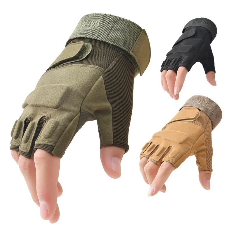 New Fingerless Tactical Gloves Men Women Kids Cycling Half GlowCart
