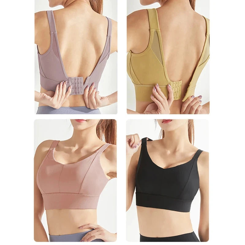 Sports Bras High Impact Push Up Bra Crop Top Fitness Women Large Big Size Underwear Wireless Running Gym Workout Active Wear Hot GlowCart