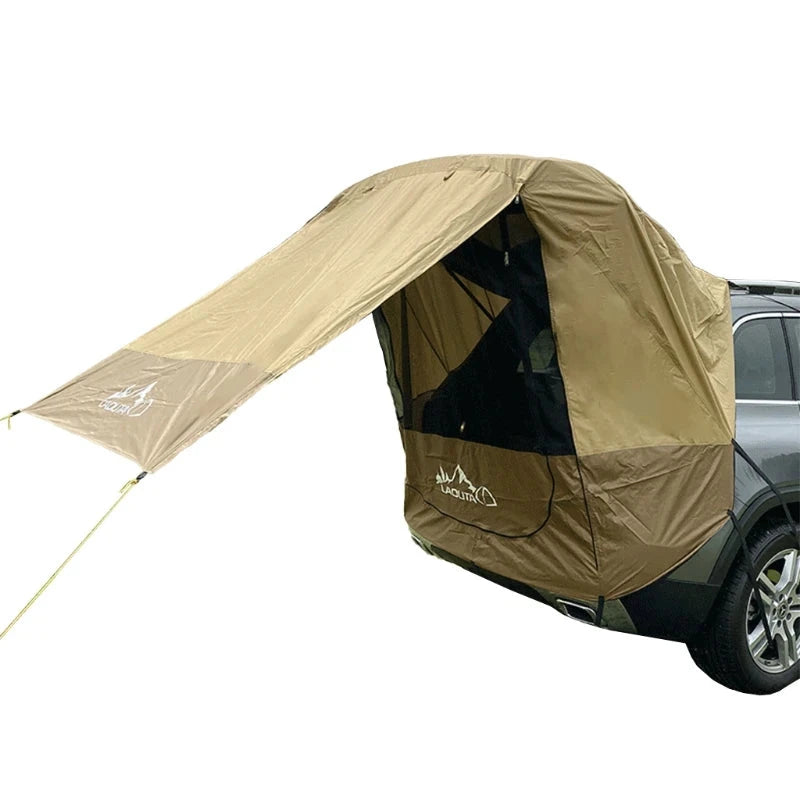Car Trunk Tent Sunshade Rainproof Tailgate Shade Awning Tent GlowCart