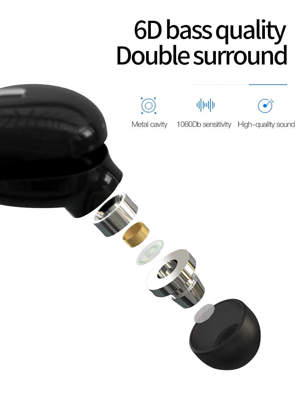 X9 Wireless Earphone Bluetooth-compatible 5.0 With Mic GlowCart