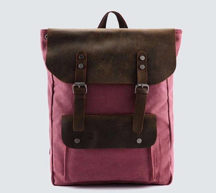 Fashion Backpack Leather Canvas men Backpack Women School GlowCart