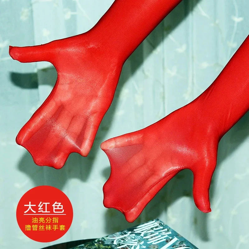 Sexy Lace Thin Transparent Hollow Breathable Long Gloves GlowCart