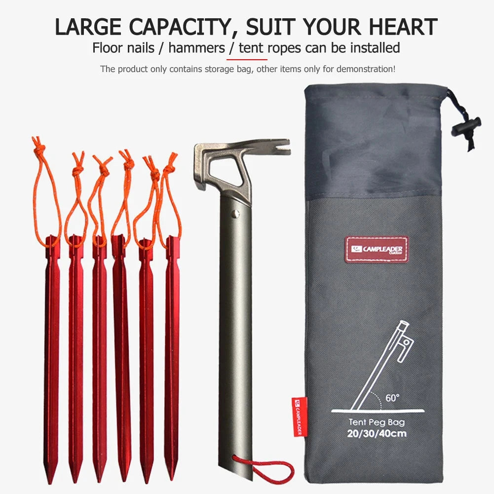 Outdoor Camping Equipment Stake Storage Bags Tent GlowCart