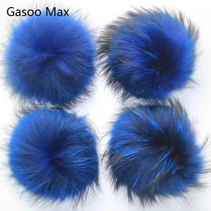 5pcs/Lot Natural Real Fur Pompoms For Knit Hats Caps GlowCart