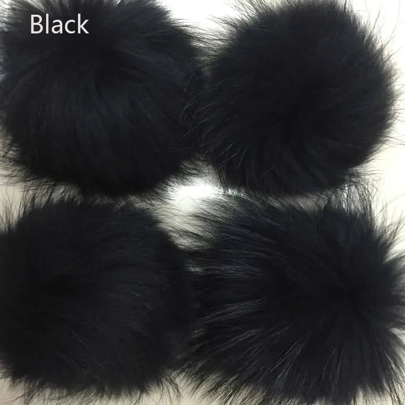5pcs/ Lot DIY 14-15cm Large Red Black White Raccoon Fur GlowCart