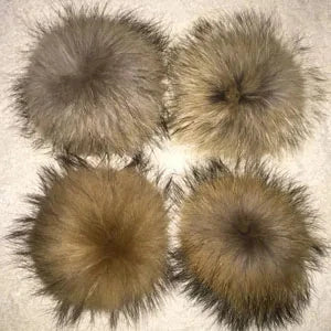 5pcs/ Lot DIY 14-15cm Large Red Black White Raccoon Fur GlowCart