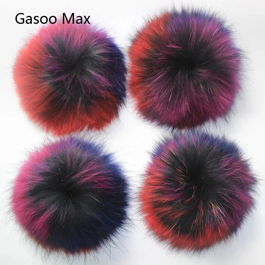 5pcs/Lot Natural Real Fur Pompoms For Knit Hats Caps GlowCart