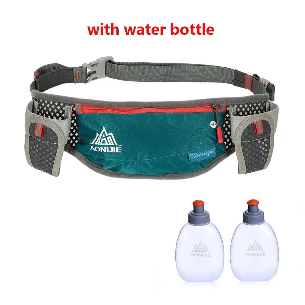 AONIJIE Running Hydration Waist Pack With Two Water Bottle 170ml Bag  Belt Bottle Phone Holder Waterproof Jogging GlowCart