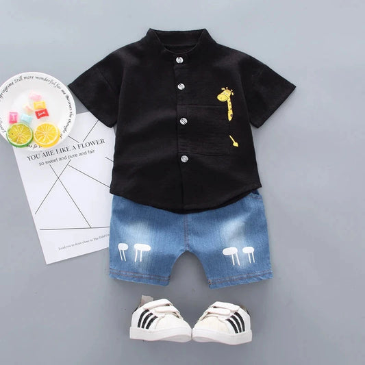 New Summer  Hot Sale Toddler Kids Baby Boys Shirt Cartoon GlowCart