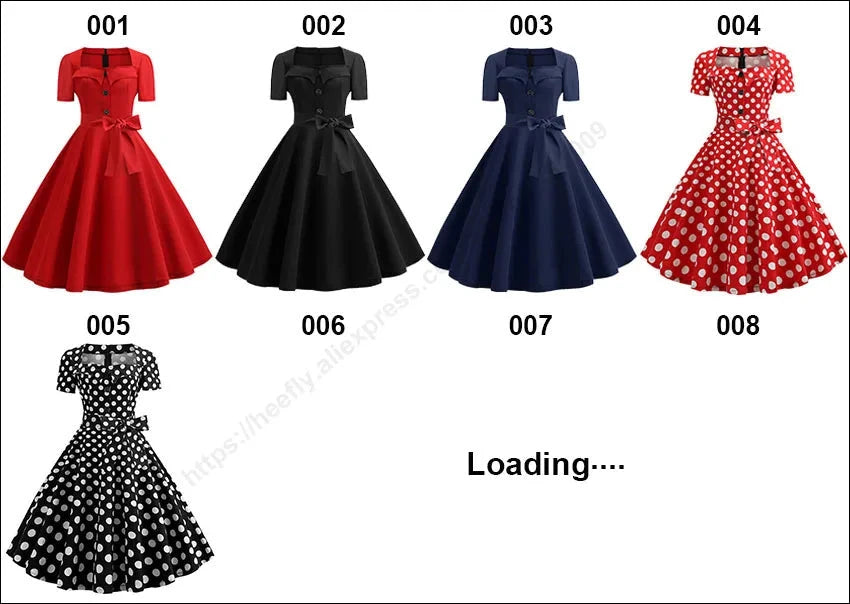 Women Square Collar Elegant Vintage Summer Dress Short GlowCart