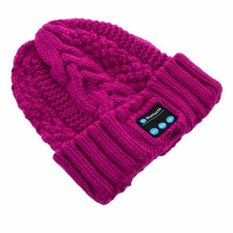 Women&Girl's Wireless Bluetooth V4.2 Smart Woolen Knitted Beanie Winter Hat Headset Hands-free Music Magic Cap,Mp3 Speaker Mic GlowCart