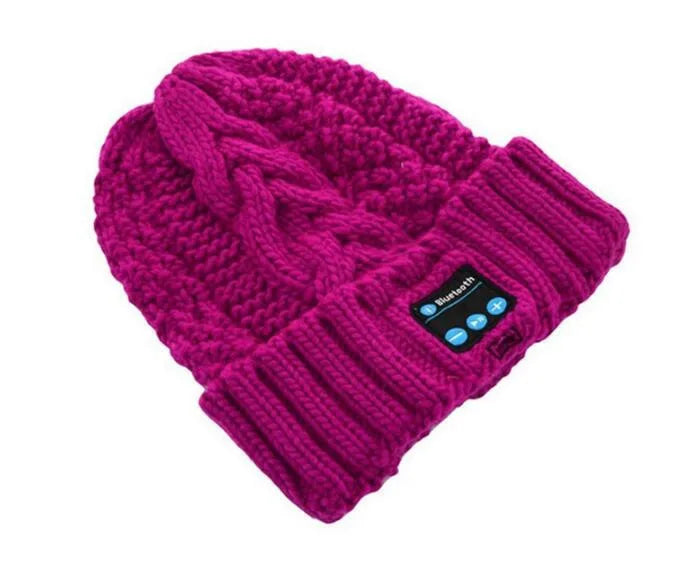 Women&Girl's Wireless Bluetooth V4.2 Smart Woolen Knitted Beanie Winter Hat Headset Hands-free Music Magic Cap,Mp3 Speaker Mic GlowCart