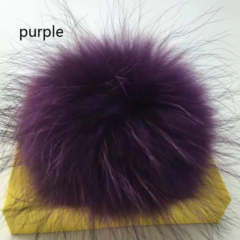 5pcs/Lot Natural Real Fur Pompoms For Knit Hats Caps GlowCart