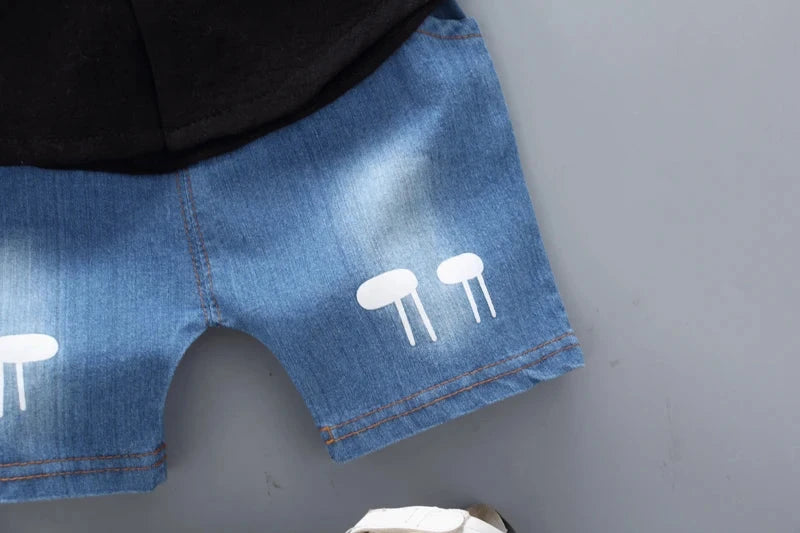 New Summer  Hot Sale Toddler Kids Baby Boys Shirt Cartoon GlowCart