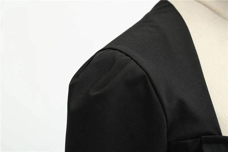 Women Square Collar Elegant Vintage Summer Dress Short GlowCart