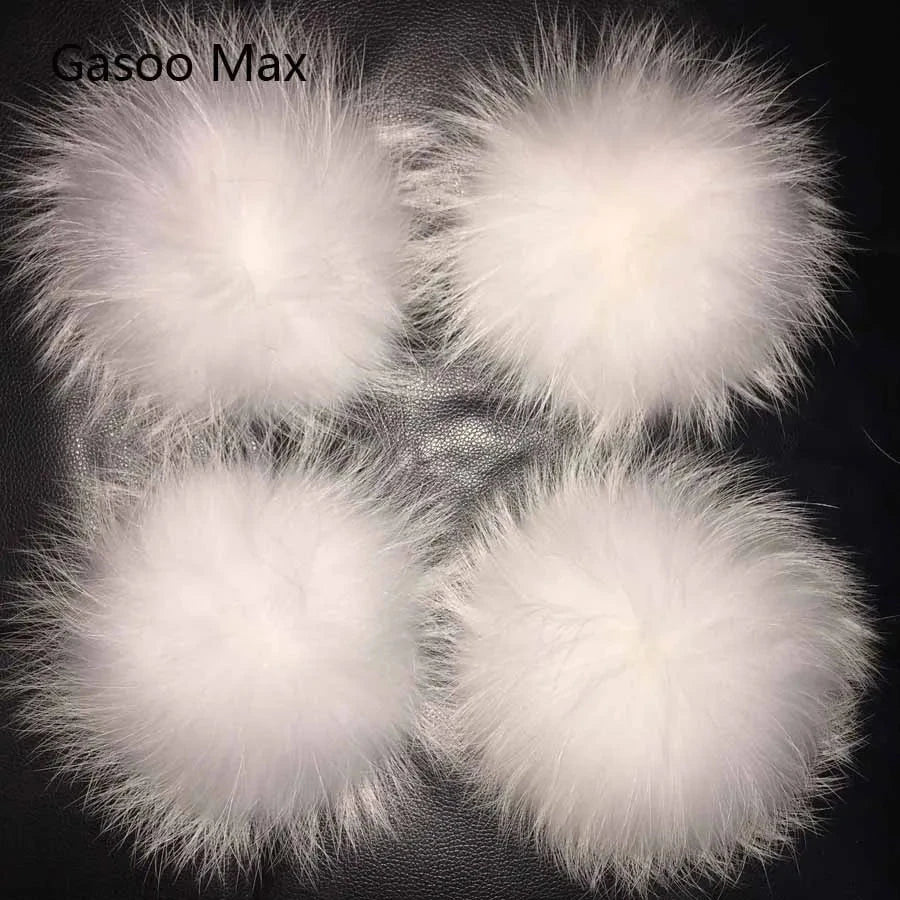 5pcs/Lot Natural Real Fur Pompoms For Knit Hats Caps GlowCart