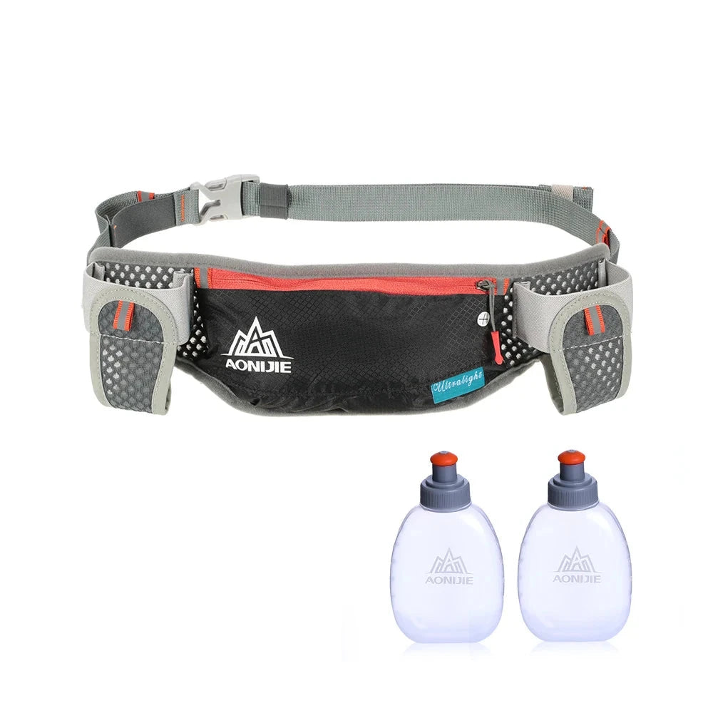 AONIJIE Running Hydration Waist Pack With Two Water Bottle 170ml Bag  Belt Bottle Phone Holder Waterproof Jogging GlowCart