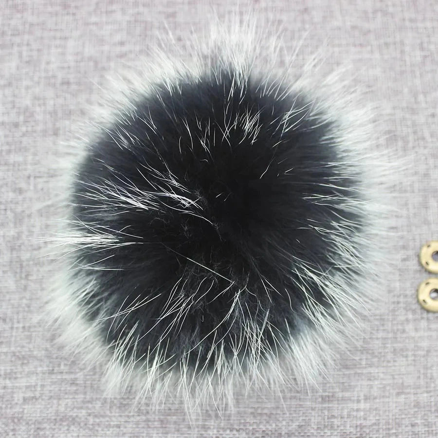 5pcs/ Lot DIY 14-15cm Large Red Black White Raccoon Fur GlowCart