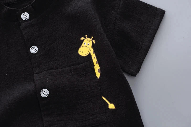 New Summer  Hot Sale Toddler Kids Baby Boys Shirt Cartoon GlowCart