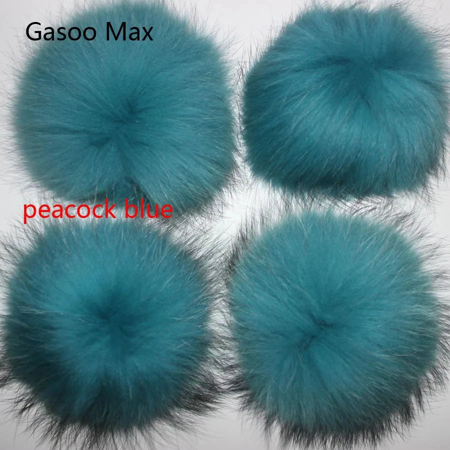 5pcs/Lot Natural Real Fur Pompoms For Knit Hats Caps GlowCart