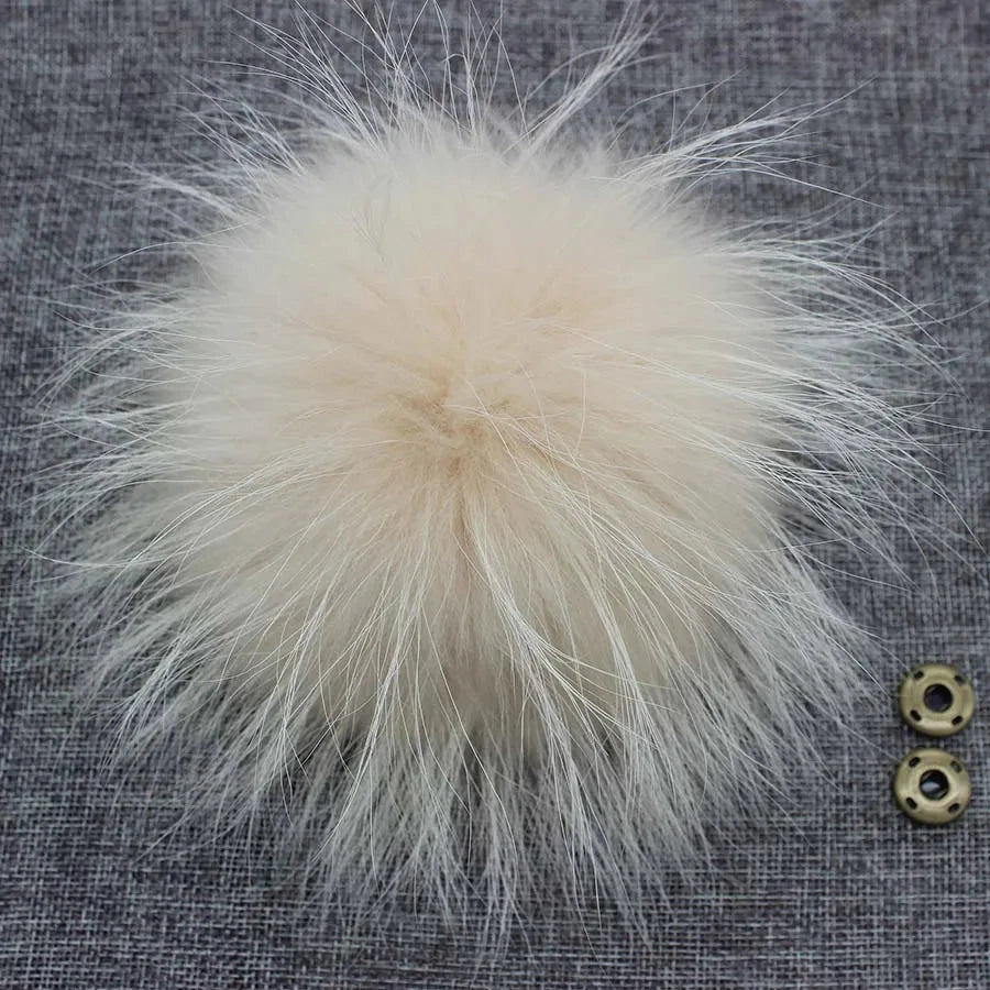 5pcs/ Lot DIY 14-15cm Large Red Black White Raccoon Fur GlowCart