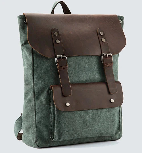 Fashion Backpack Leather Canvas men Backpack Women School GlowCart