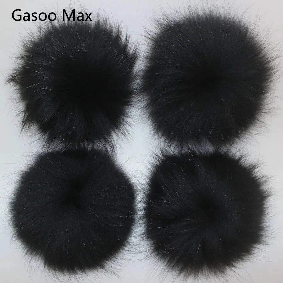 5pcs/ Lot DIY 14-15cm Large Red Black White Raccoon Fur GlowCart