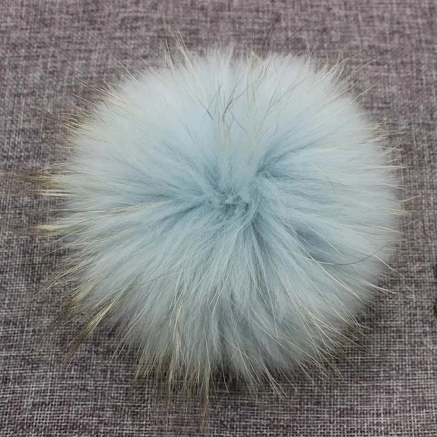 5pcs/ Lot DIY 14-15cm Large Red Black White Raccoon Fur GlowCart