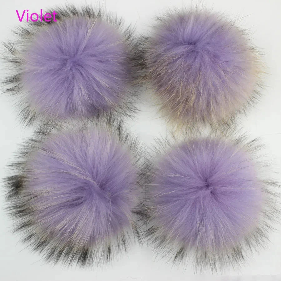 5pcs/Lot Natural Real Fur Pompoms For Knit Hats Caps GlowCart