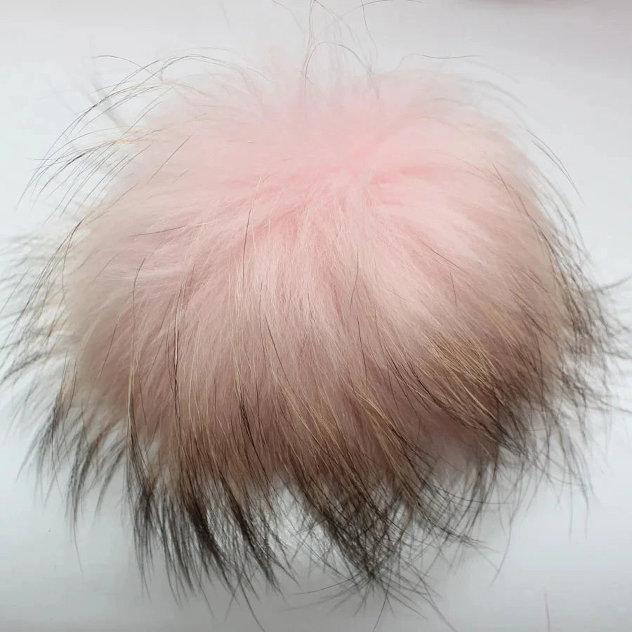 5pcs/ Lot DIY 14-15cm Large Red Black White Raccoon Fur GlowCart