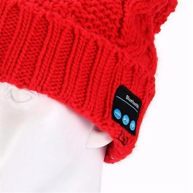 Women&Girl's Wireless Bluetooth V4.2 Smart Woolen Knitted Beanie Winter Hat Headset Hands-free Music Magic Cap,Mp3 Speaker Mic GlowCart