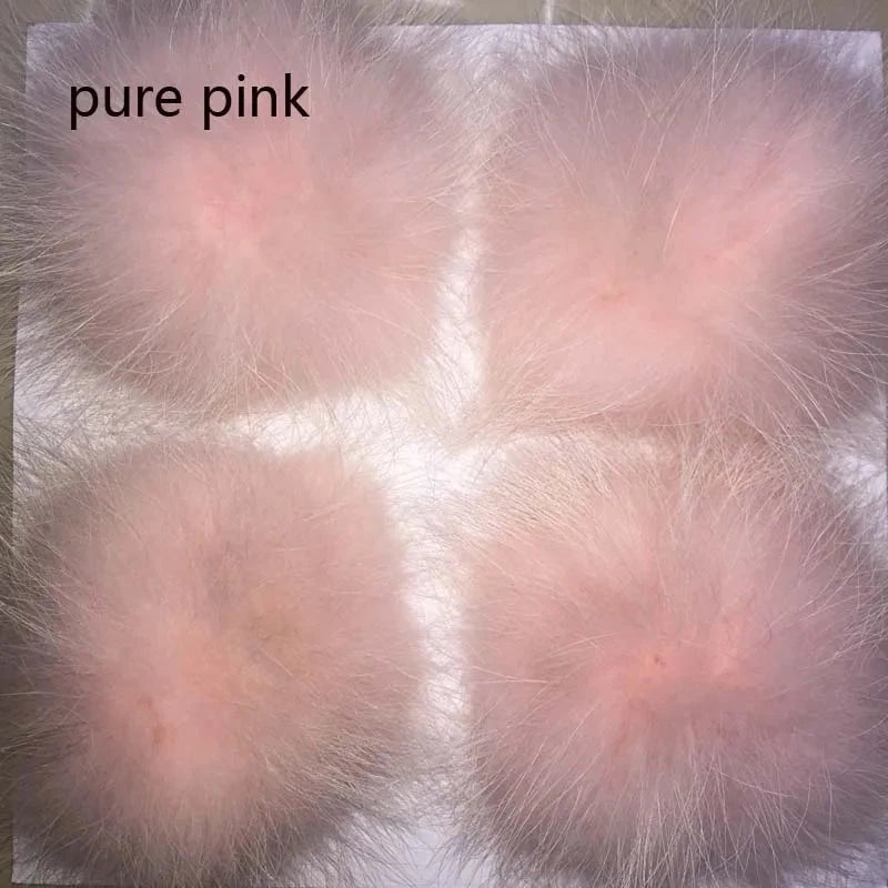 5pcs/Lot Natural Real Fur Pompoms For Knit Hats Caps GlowCart