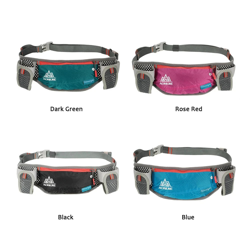 AONIJIE Running Hydration Waist Pack With Two Water Bottle 170ml Bag  Belt Bottle Phone Holder Waterproof Jogging GlowCart