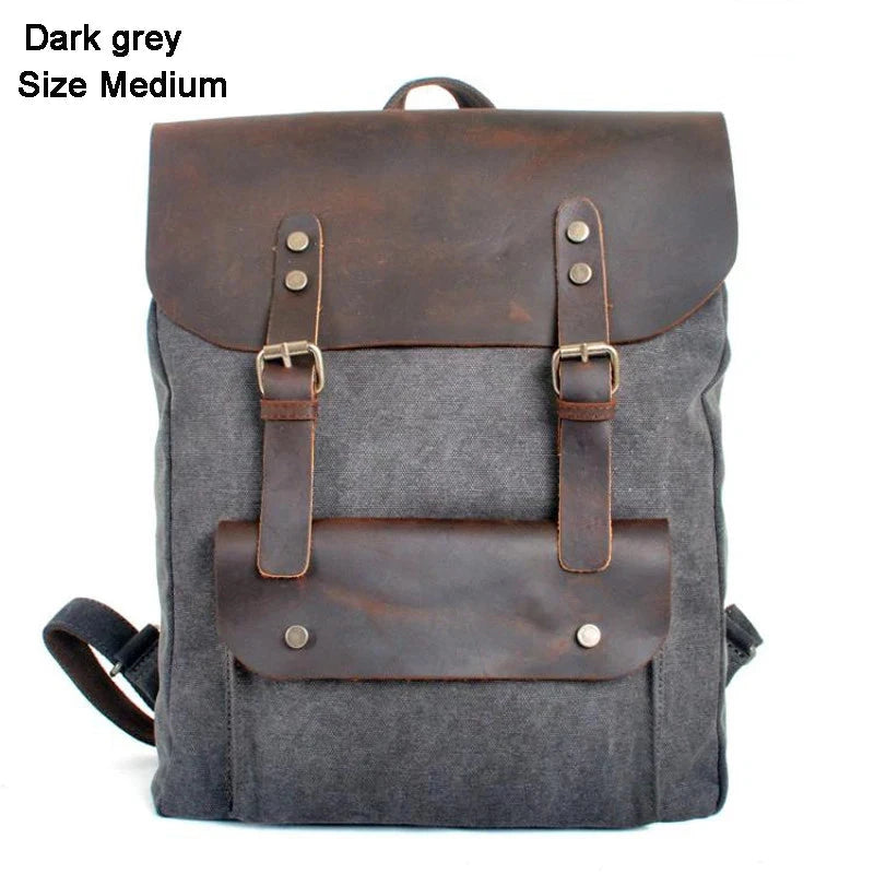 Fashion Backpack Leather Canvas men Backpack Women School GlowCart