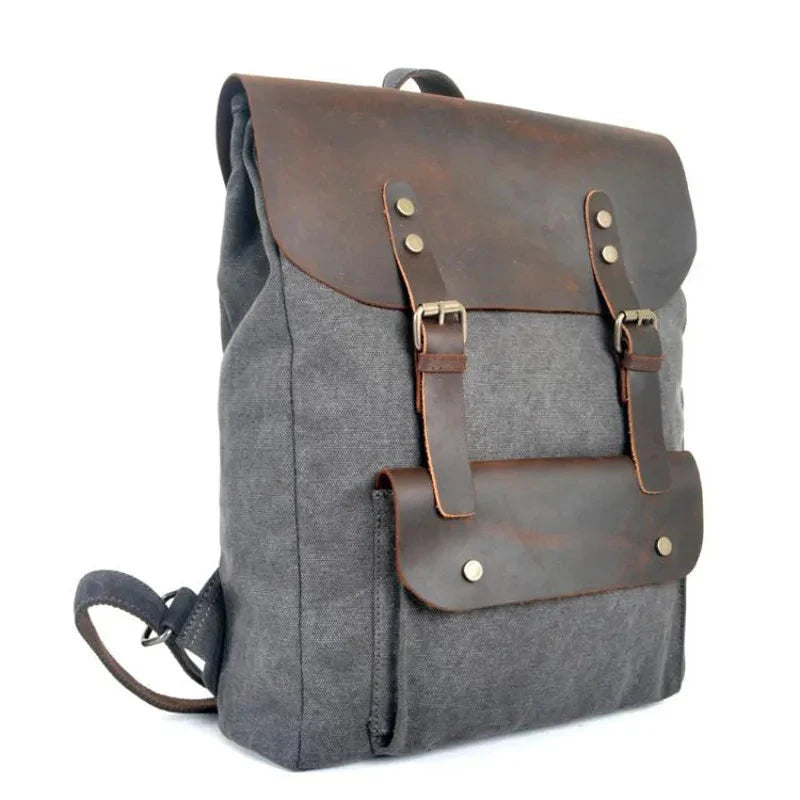 Fashion Backpack Leather Canvas men Backpack Women School GlowCart