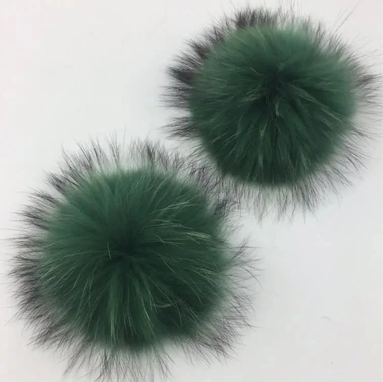 5pcs/ Lot DIY Big 15cm Pompon Raccoon Fox Fur Pom Poms Fur GlowCart