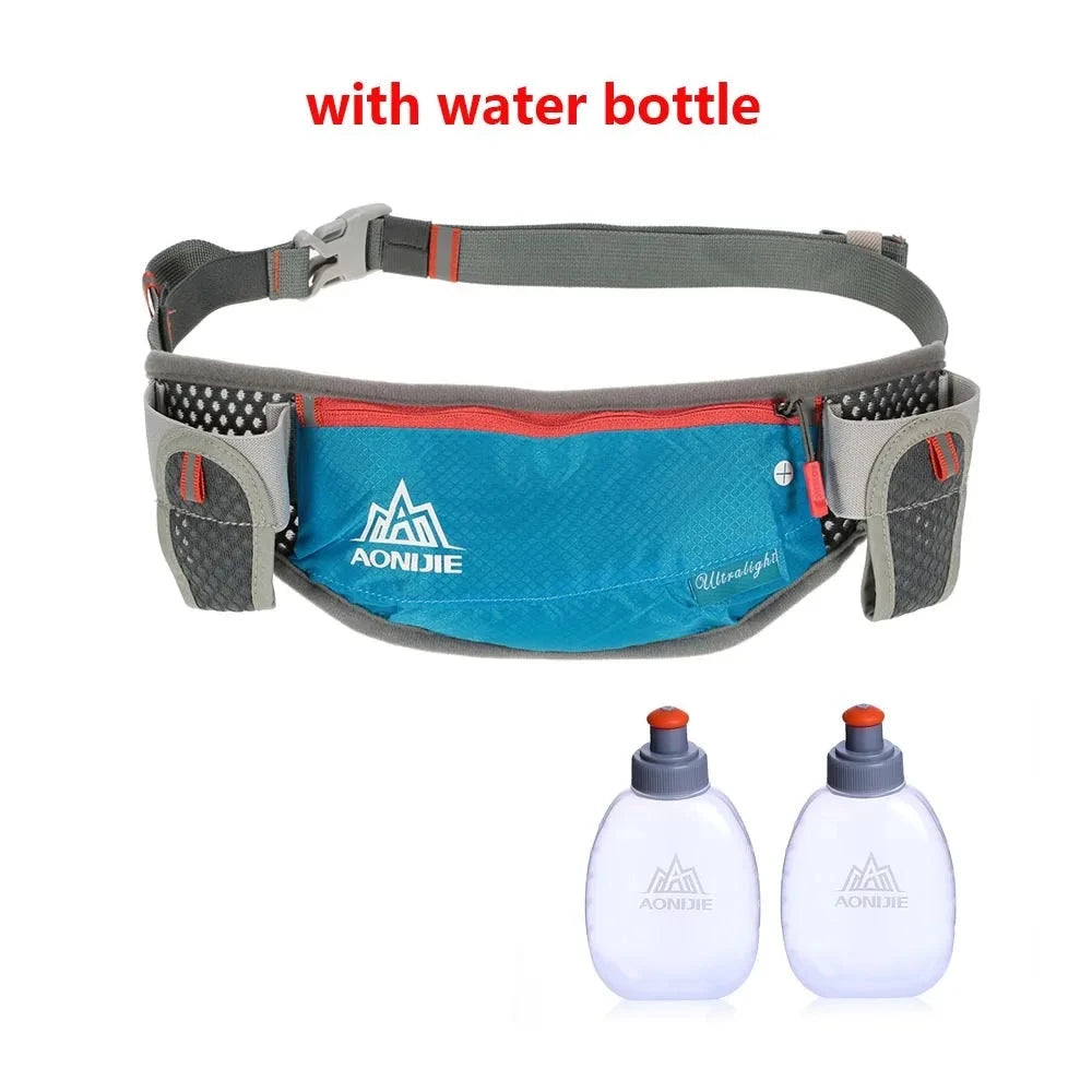AONIJIE Running Hydration Waist Pack With Two Water Bottle 170ml Bag  Belt Bottle Phone Holder Waterproof Jogging GlowCart