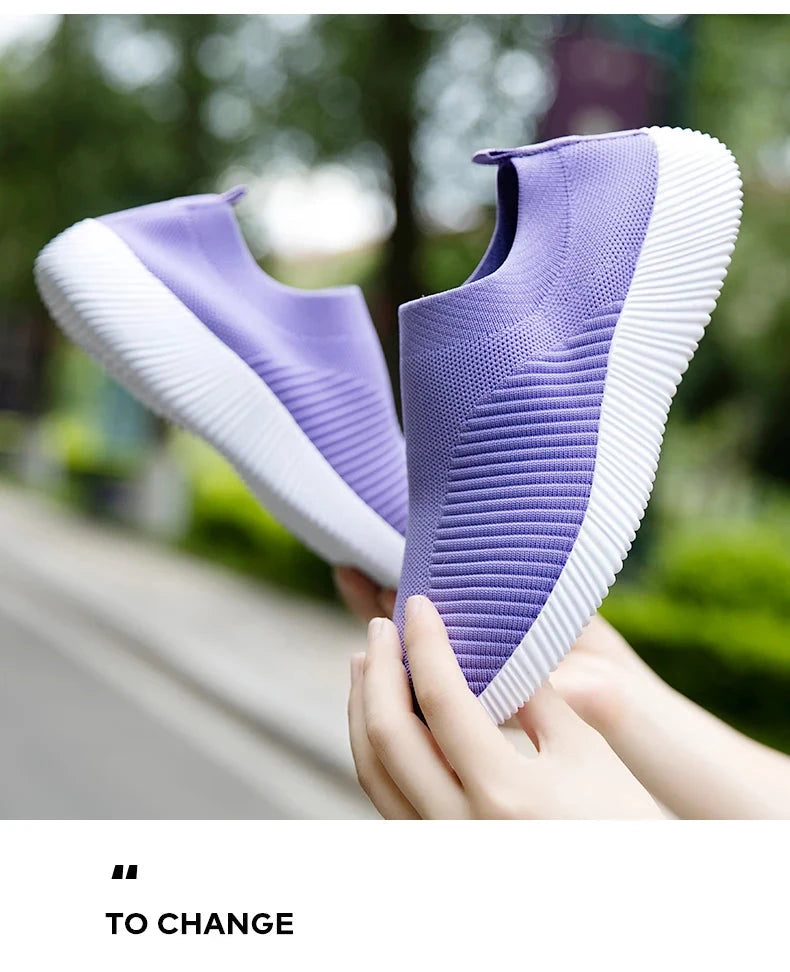 Women Vulcanized Shoes High Quality Women Sneakers Slip On GlowCart