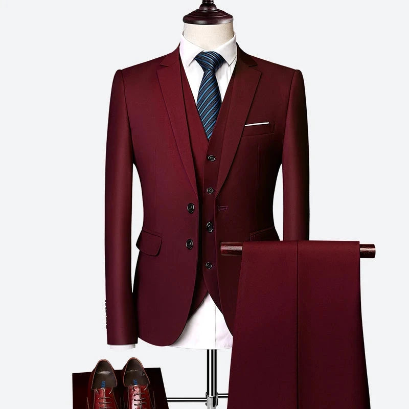 Wedding suit men classical Men's Business suit 3 pieces New GlowCart