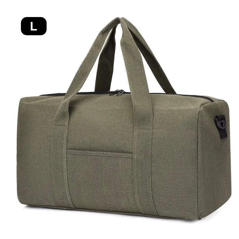 Men Folding Travel Bag Large Capacity Canvas Unisex Luggage GlowCart