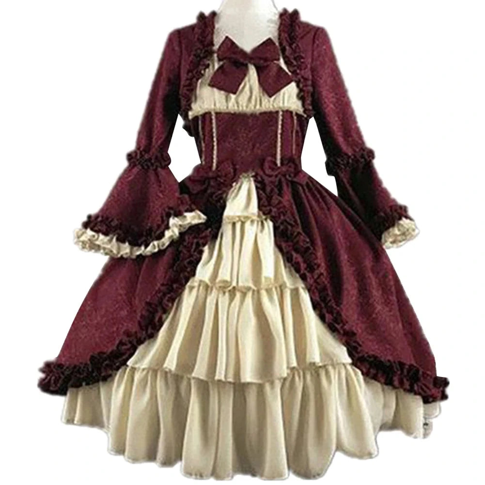 Medieval Dresses Gothiced Court Dress Royal Lady Ball Lolita GlowCart
