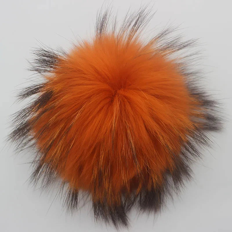 5pcs/ Lot DIY 14-15cm Large Red Black White Raccoon Fur GlowCart