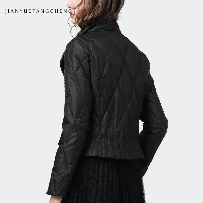 Fashion Suit Collar Women Down Jackets 2020 Winter New Black GlowCart