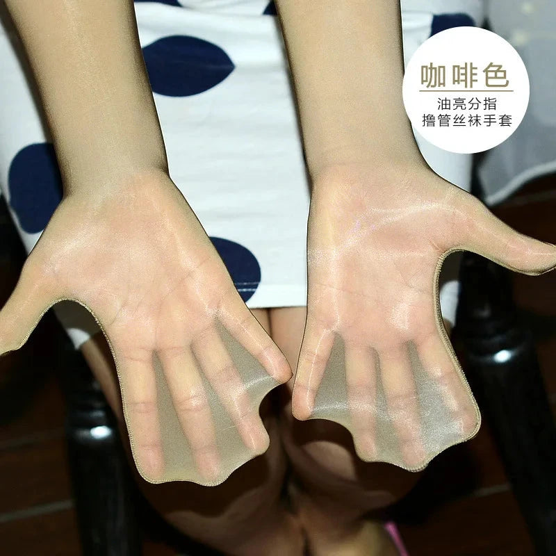 Sexy Lace Thin Transparent Hollow Breathable Long Gloves GlowCart