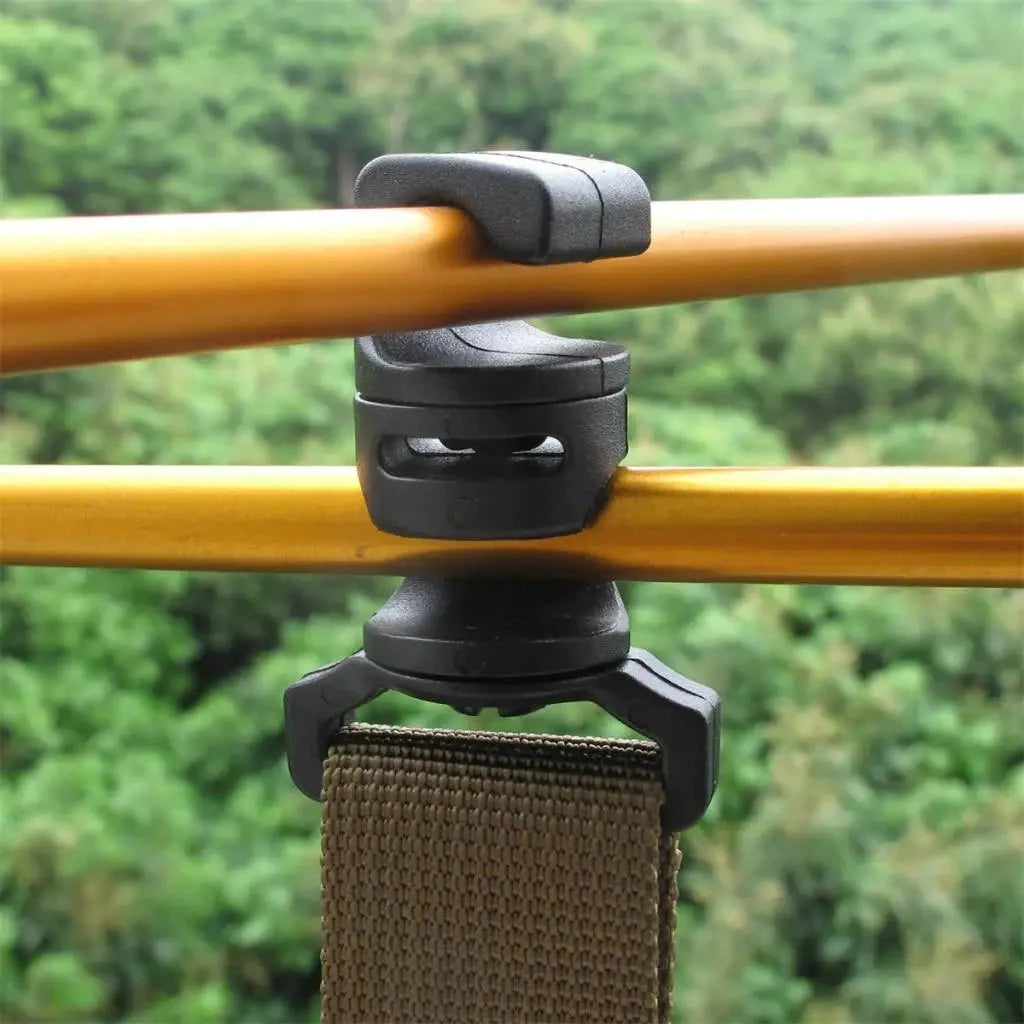 Tent Pole Connector Buckle Black Outdoor Camping Awning Tent GlowCart
