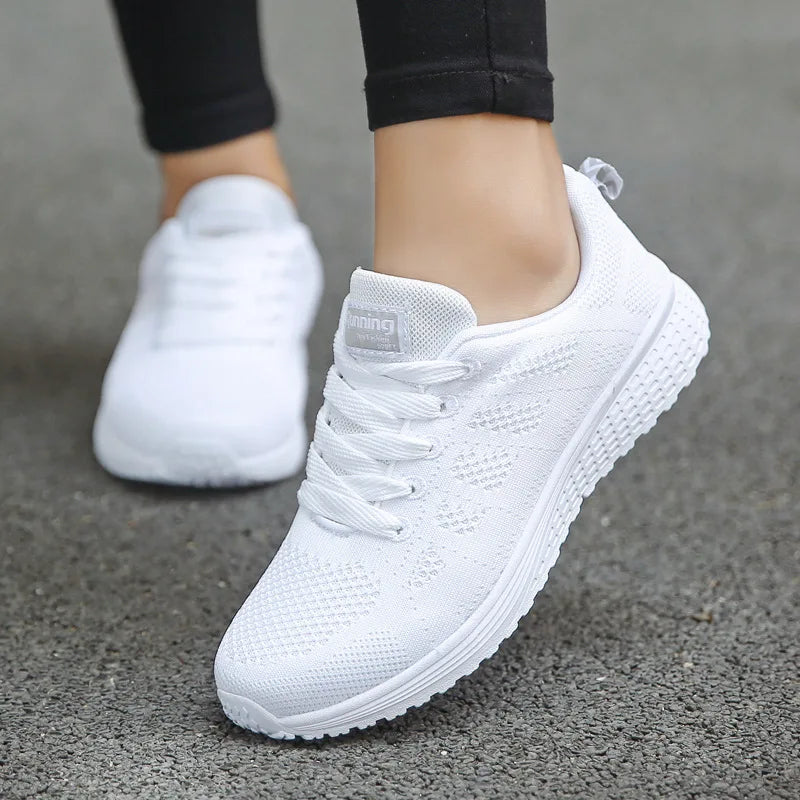 Women Casual Shoes Fashion Breathable Walking Mesh Flat